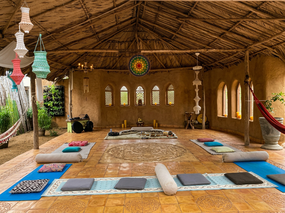 Inner ceremonial space at Blue Lotus